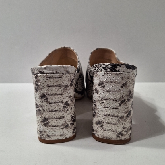 Steve Madden Mobwife Esmeralda Snake Print Chunky Block Heel Mule Shoes 7.5 - Picture 6 of 9